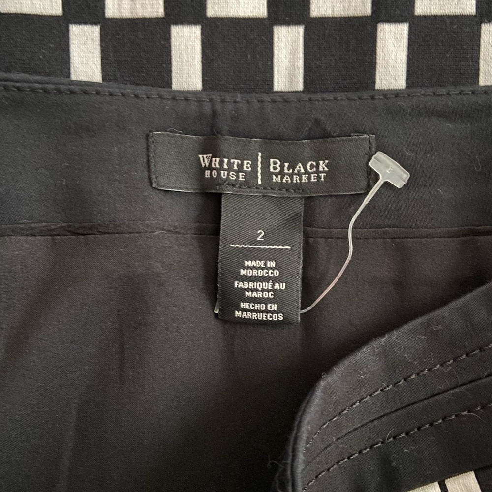 White House Black Market Checkerboard Skirt 2 - Picture 2 of 3